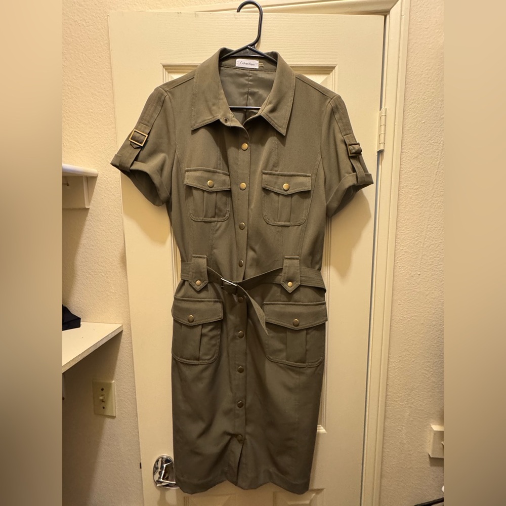 Calvin Klein Army Green Dress